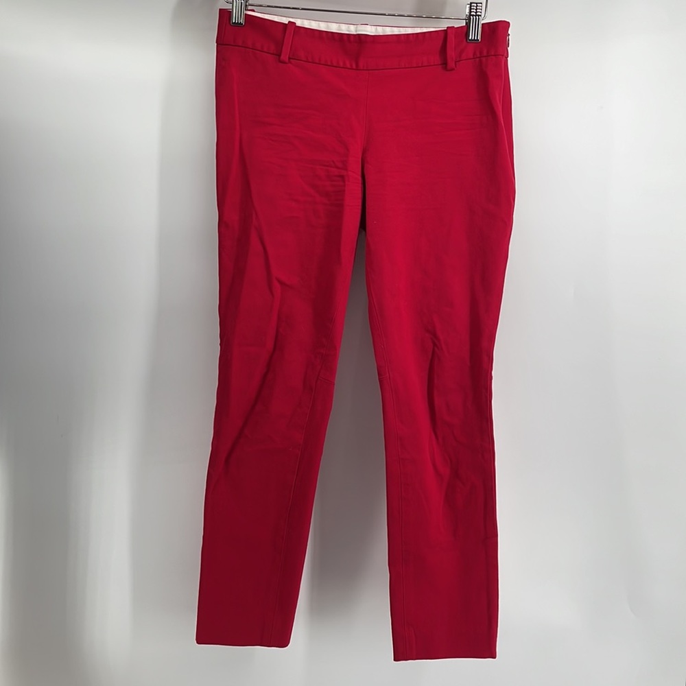 Aritzia Babaton side zip crop leg trouser red career event pants sz 6
